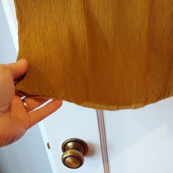 COS Cupro Silk Midi Pencil Skirt Brown Copper Luster Minimalist Size 10 - Picture 4 of 6